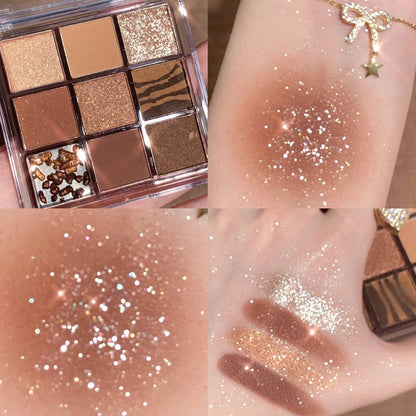 Transparent Nine-Color Acrylic Eyeshadow Palette