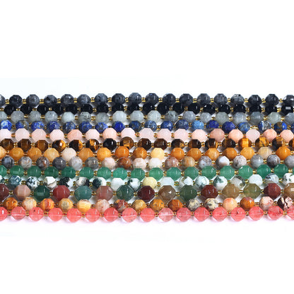 Crystal agate cut olive beads loose beads