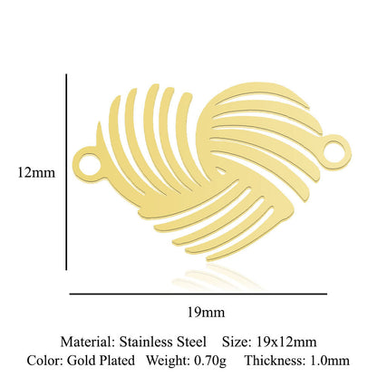 Paquete de 5 unidades, colgante de acero de titanio con diamantes de amor, colgante de huella digital. 