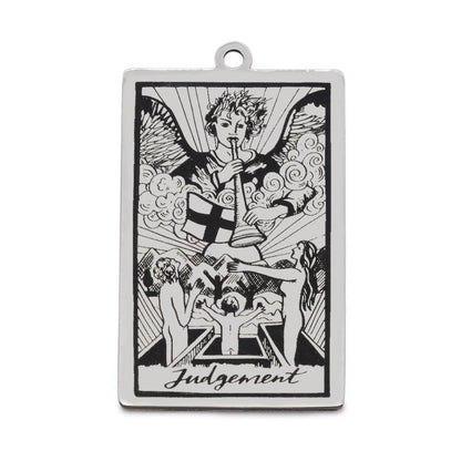 5 pcs/bag Tarot titanium steel pendant retro
