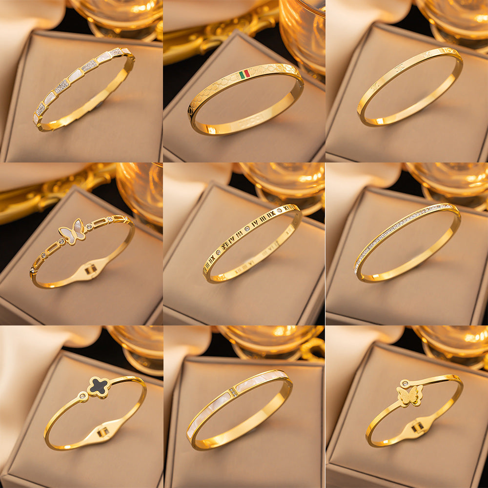 Non-Fading Titanium Steel Minimalist INS-Style Bracelet