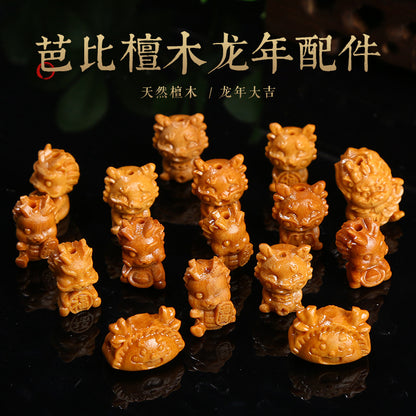 Barbie sandalwood Sanbao Longfu Longyuan Baolong carving accessories