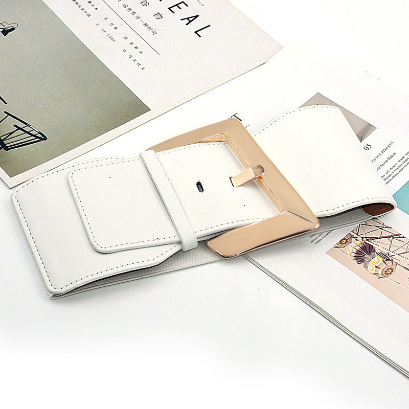 Extra wide elastic women's belt