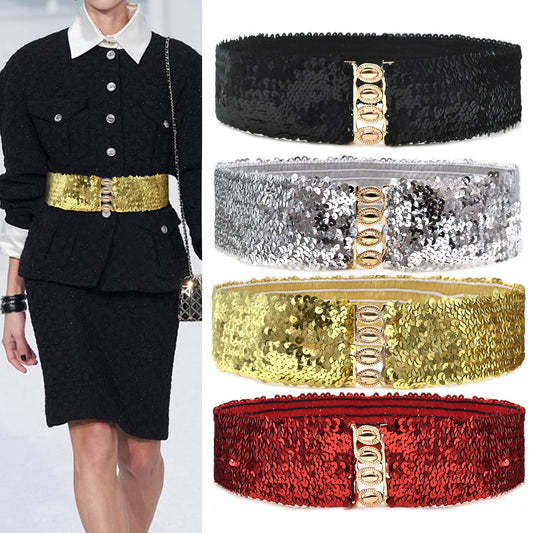 Personalized fish scales belt elastic