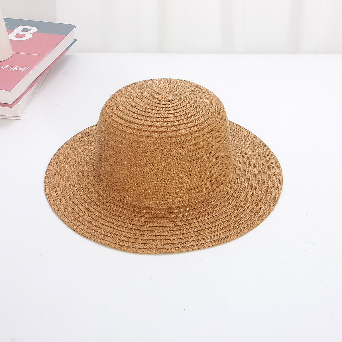 29cm Children's Flat-Brim Straw Hat Summer