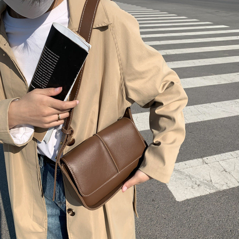 Bolso de mensajero casual retro pequeño bolso cuadrado 