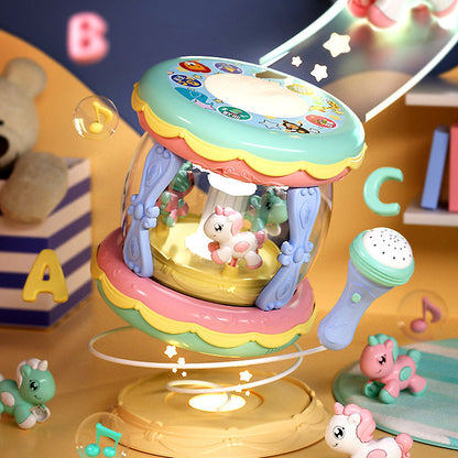 Baby Music Pat Drum Early Education Carousel Hand Drum Recharge