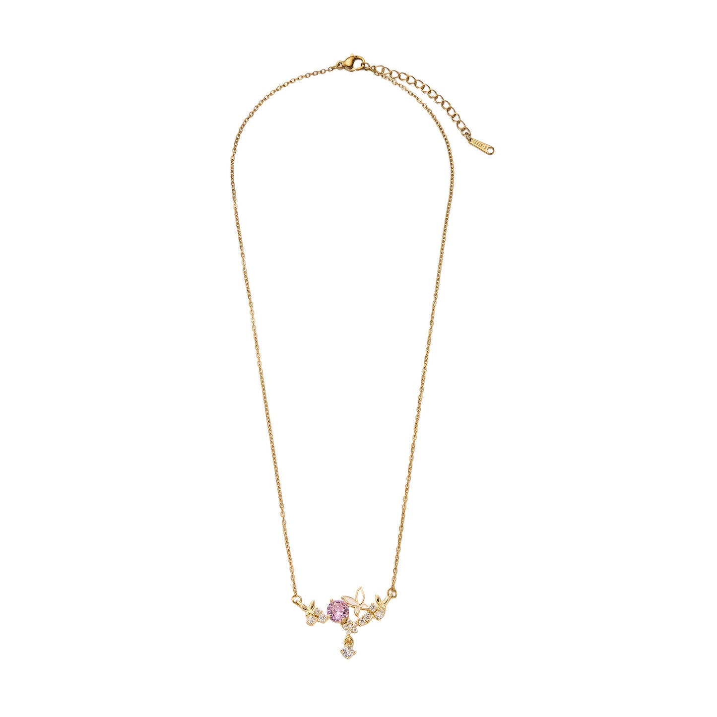 Titanium Steel Butterfly Necklace