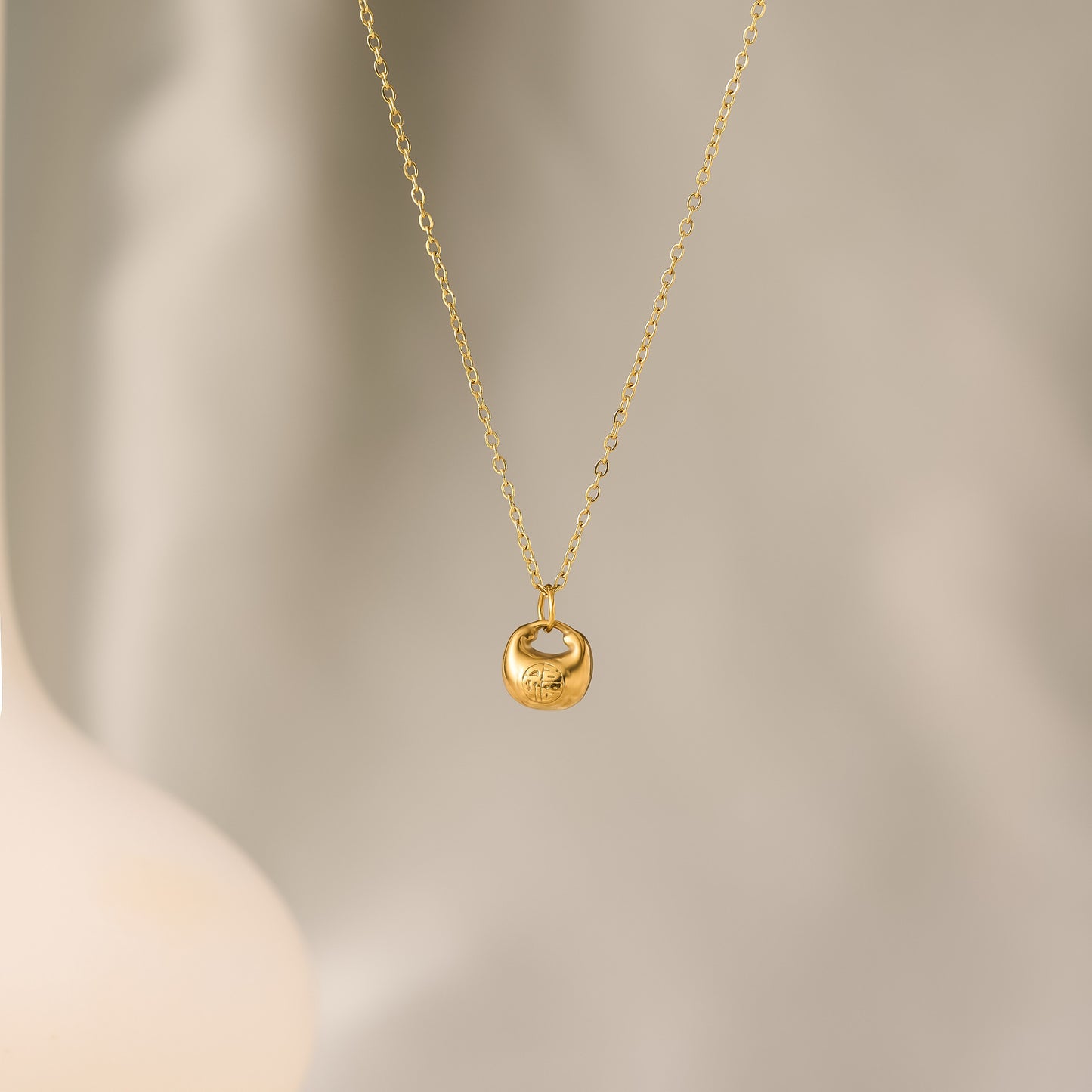 18K Gold Lucky Bag Necklace