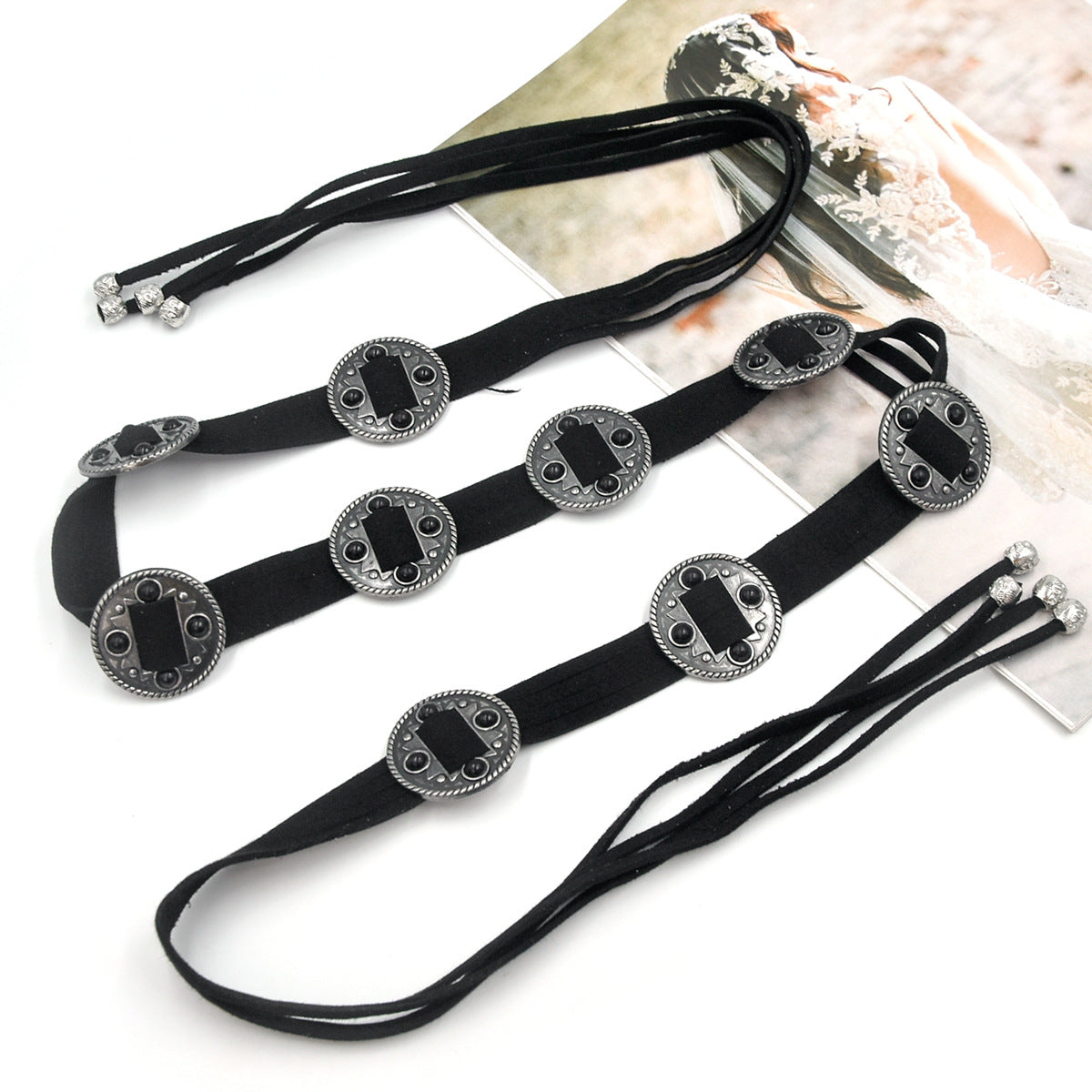 Ethnic style inlaid waist chain