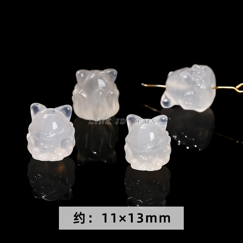 Agate carving accessories Pixiu nine-tailed fox Ruyi