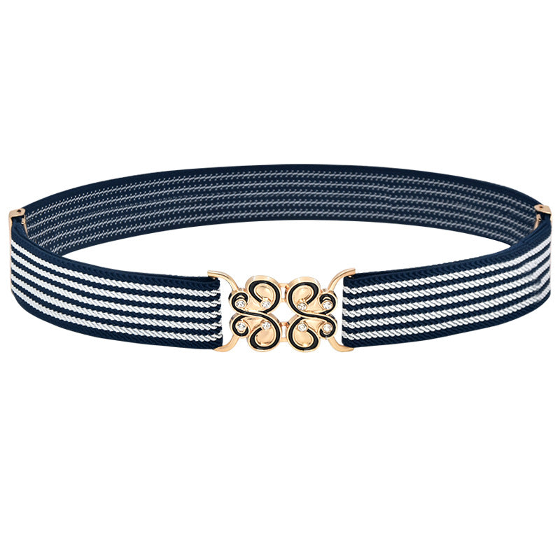 Elastic wide belt female minimalist