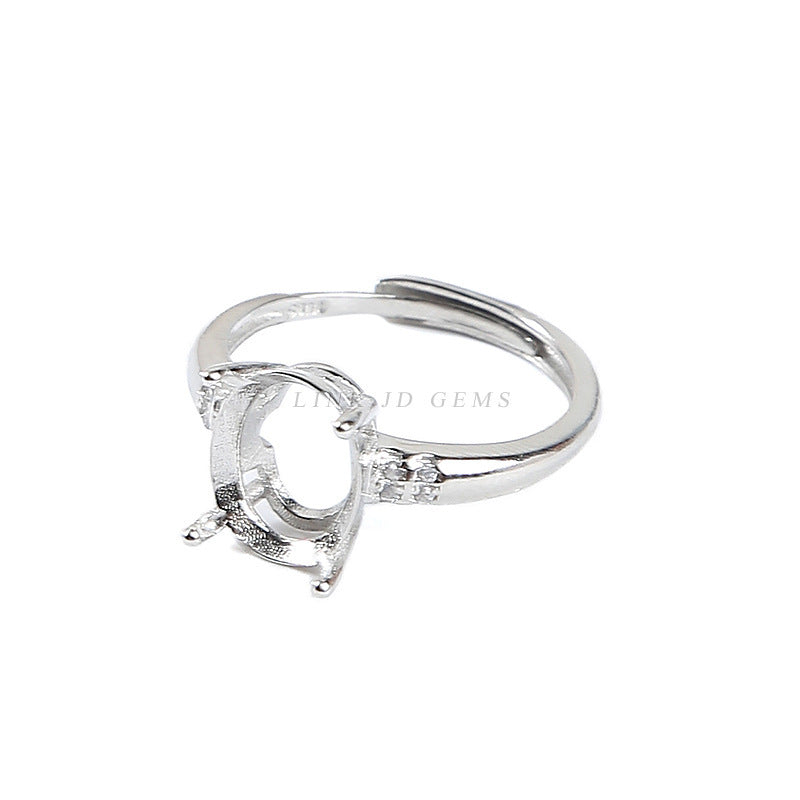 925 silver-plated copper ring holder opening adjustable