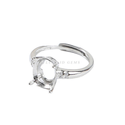 925 silver-plated copper ring holder opening adjustable