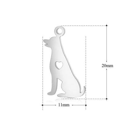 10 pcs/bag Cross Clover Bird Penguin Stainless Steel Pendant