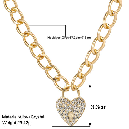 creative heart necklace gold necklace