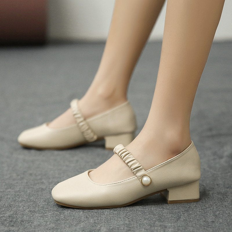 Thick Heel Low Heel Shoes Women