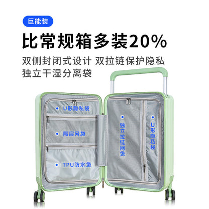 Handheld wide trolley suitcase