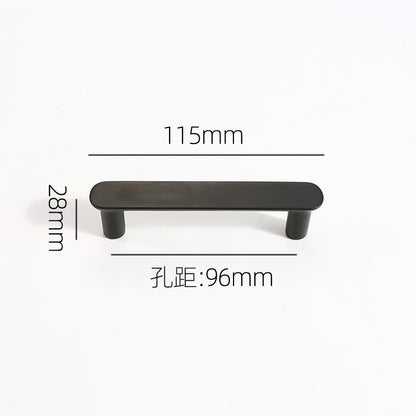Anti-collision curved cabinet door handle