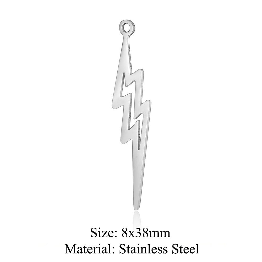 5 pcs/bag sun round face titanium steel pendant