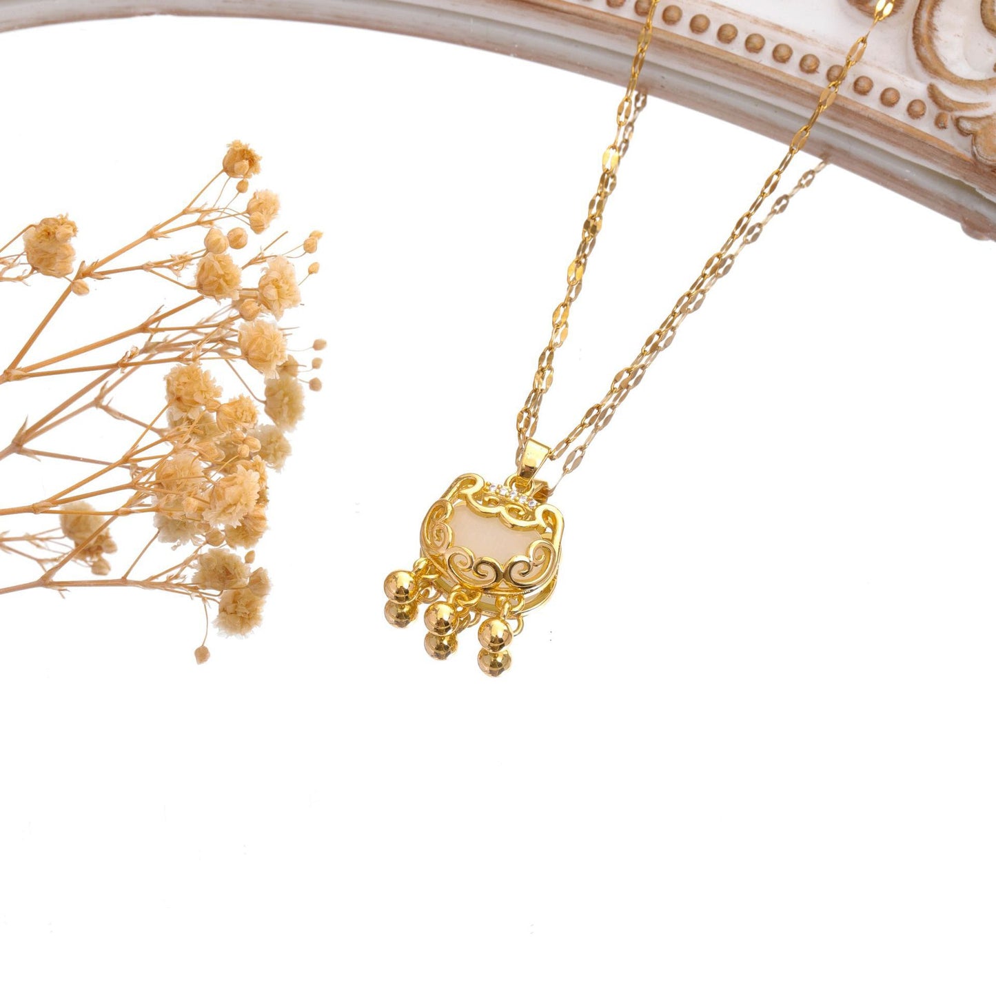 Titanium Steel Copper Pendant Necklace