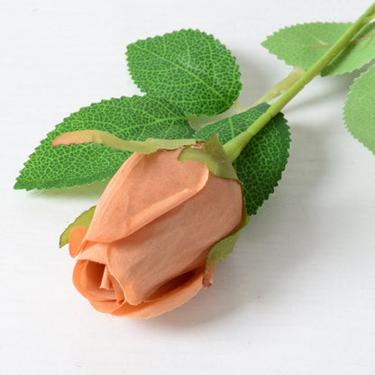 Artificial rose bud silk flower