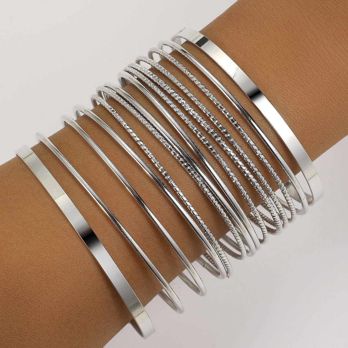 Retro Gold Irregular Wide Bracelet Set