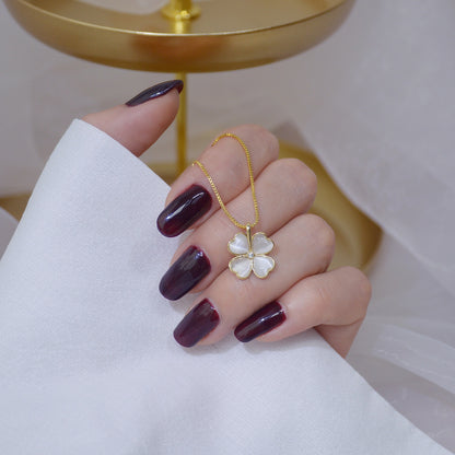 Clover necklace plated with 18k gold