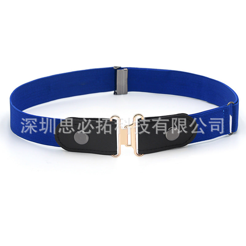 Braided leather button belt