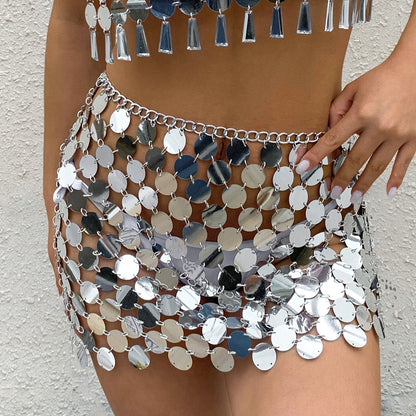 Cadena corporal con lentejuelas sexy para mujer 