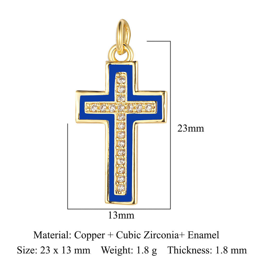 Colgante de cobre y circonita con ángel virgen 