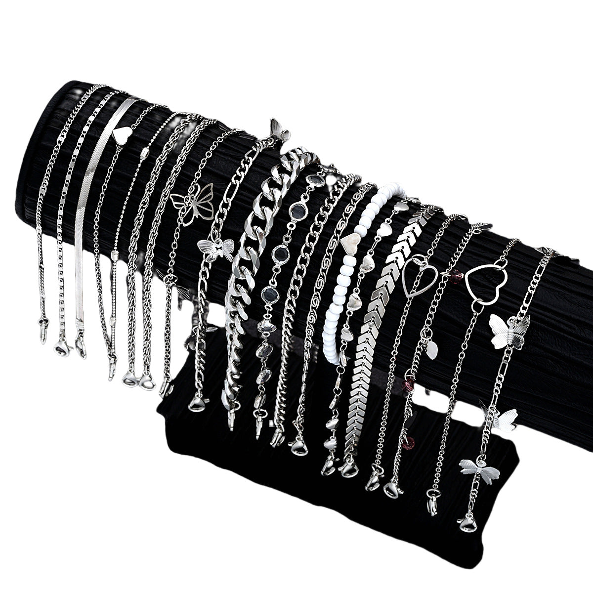 ins butterfly love multi-layer anklet set