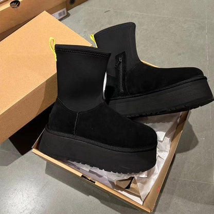 Thick-soled snow boots for women in winter