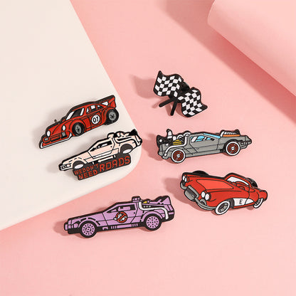 Racing series brooch alloy
