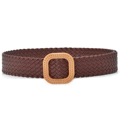 Color braided belt leather