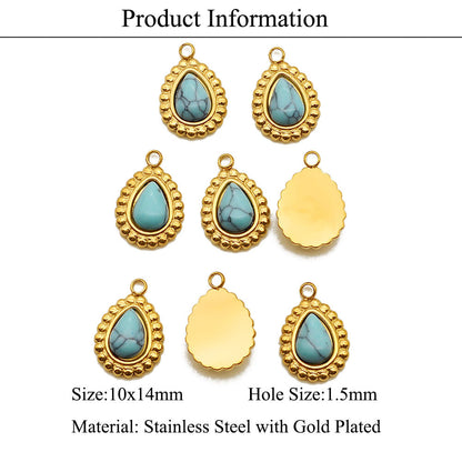 3 pcs/titanium steel leaf pendant accessories