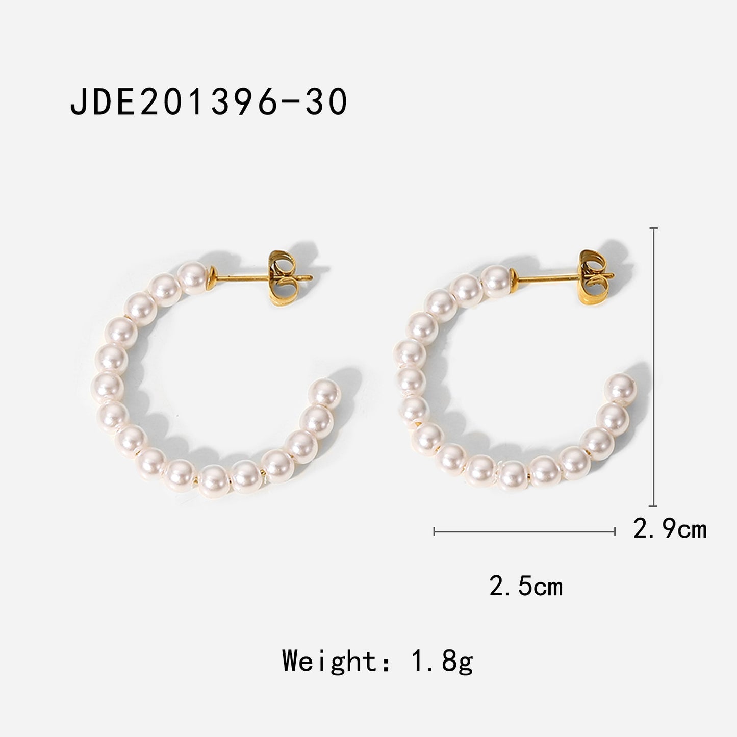 30mm C-shaped earrings