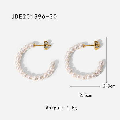 30mm C-shaped earrings
