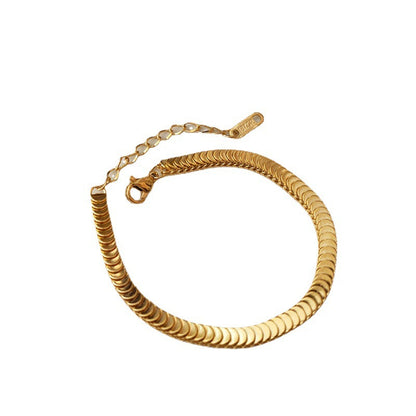 Golden fish scale bracelet