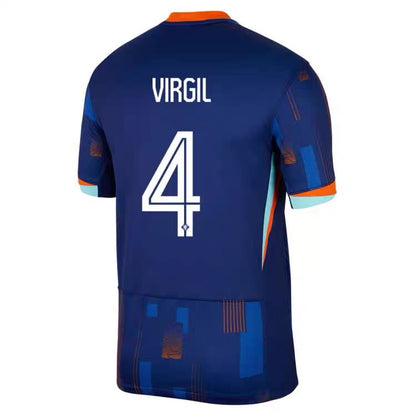 24 Euro Netherlands Home Van Dijk Short Sleeve Simmons De Jong Depay Jersey