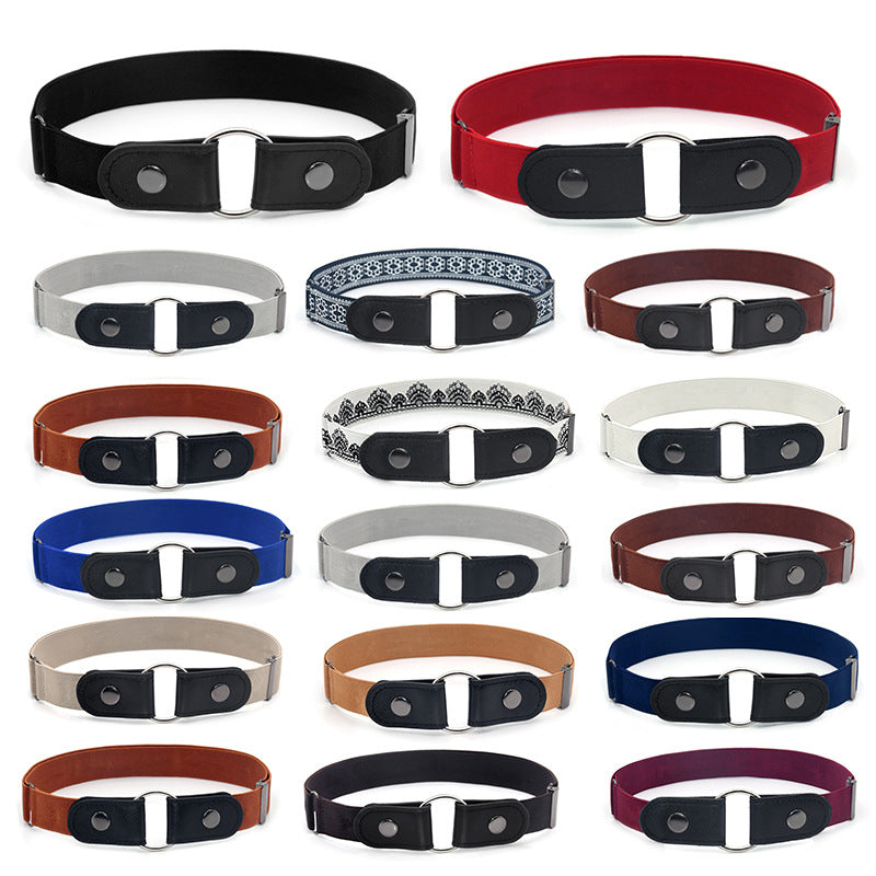 Elastic elastic buckle-free belt