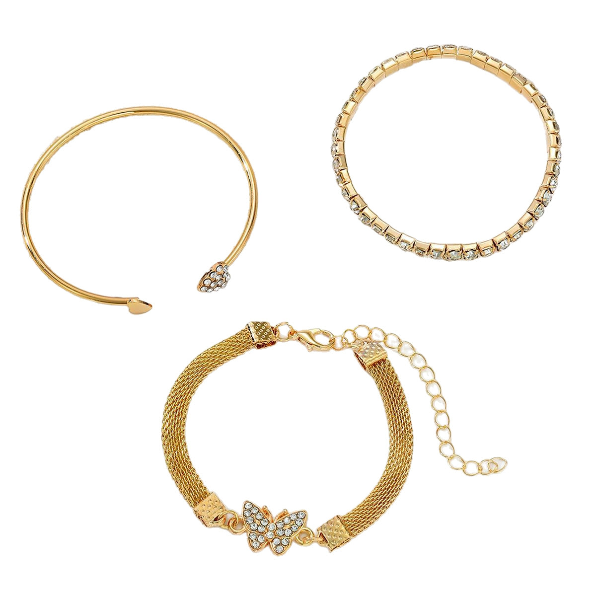 Multi-Layer Diamond Twist Bracelet Set