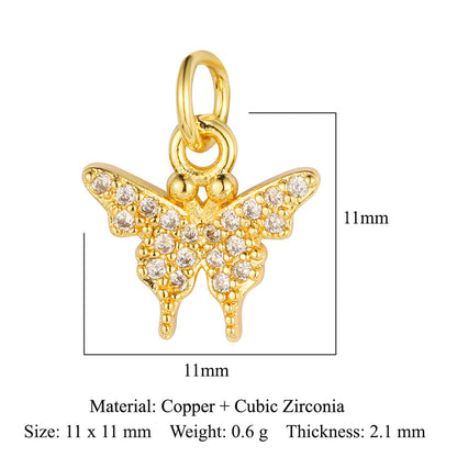 Elephant starfish tropical fish copper zircon pendant