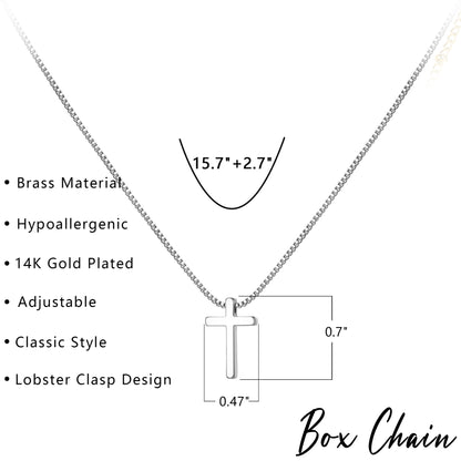 Cross Pendant Real Gold Plated Necklace