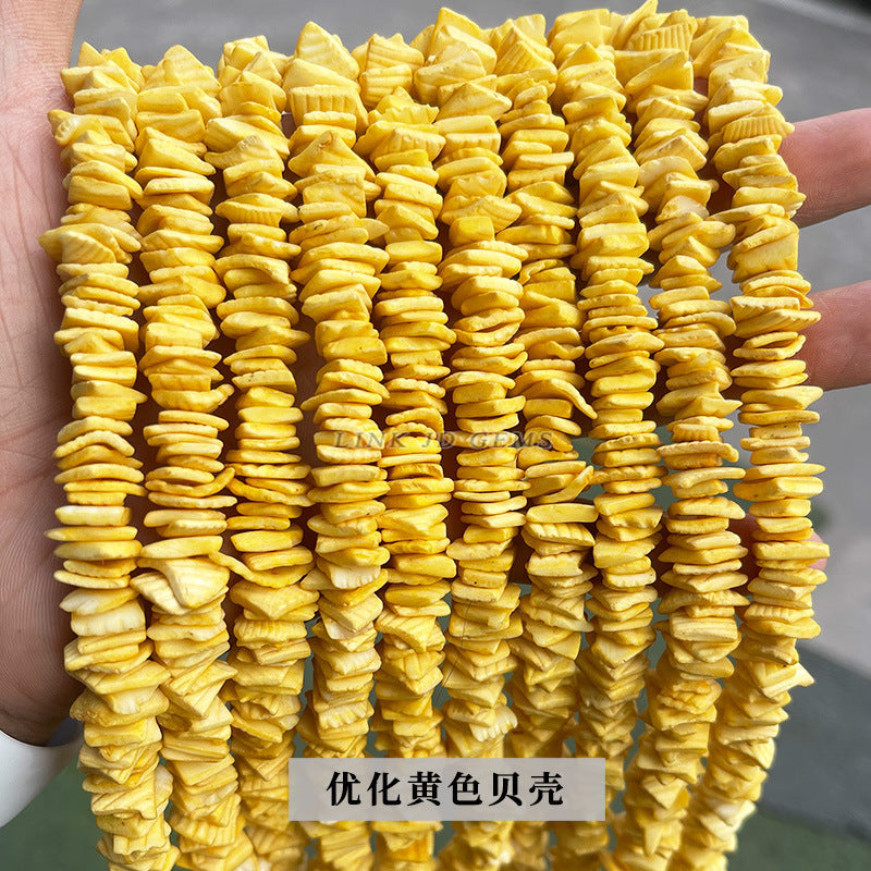 Cuentas espaciadoras cuadradas de concha de color 