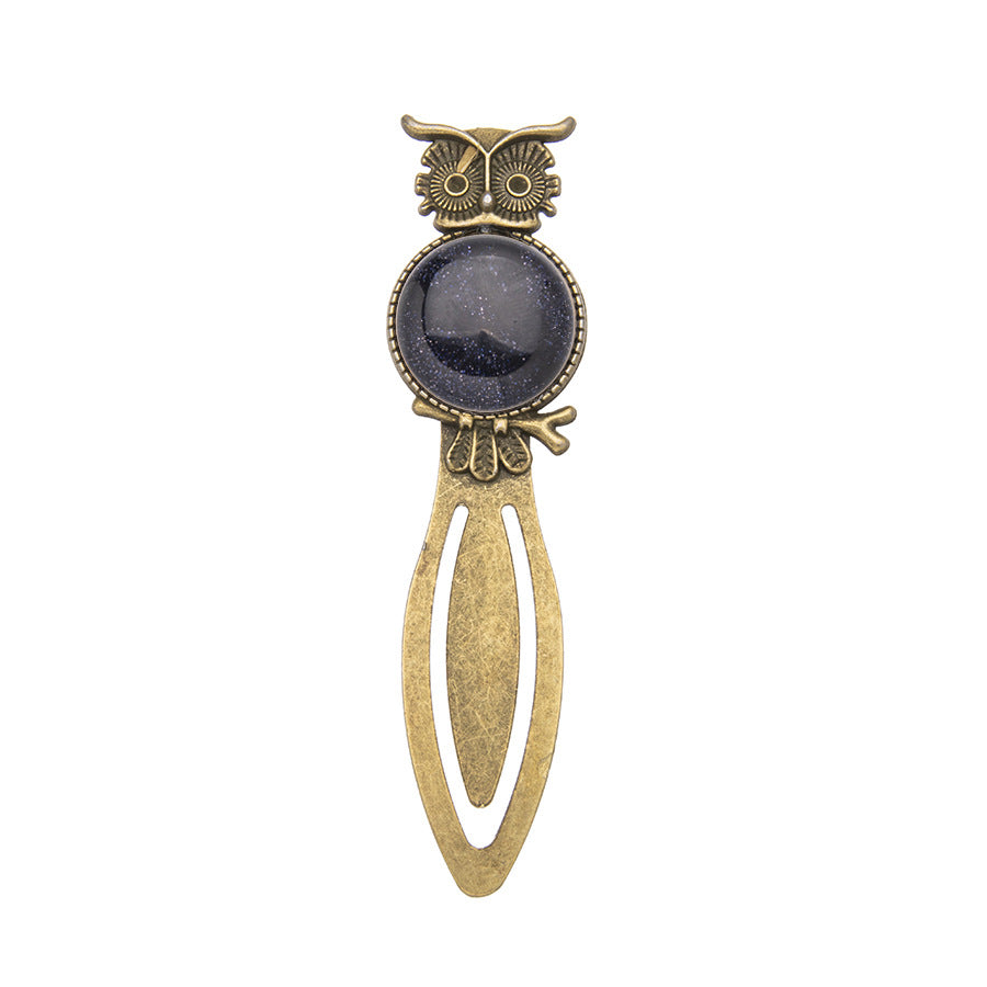 Vintage Owl Bookmark Handmade Agate Slice Bookmark