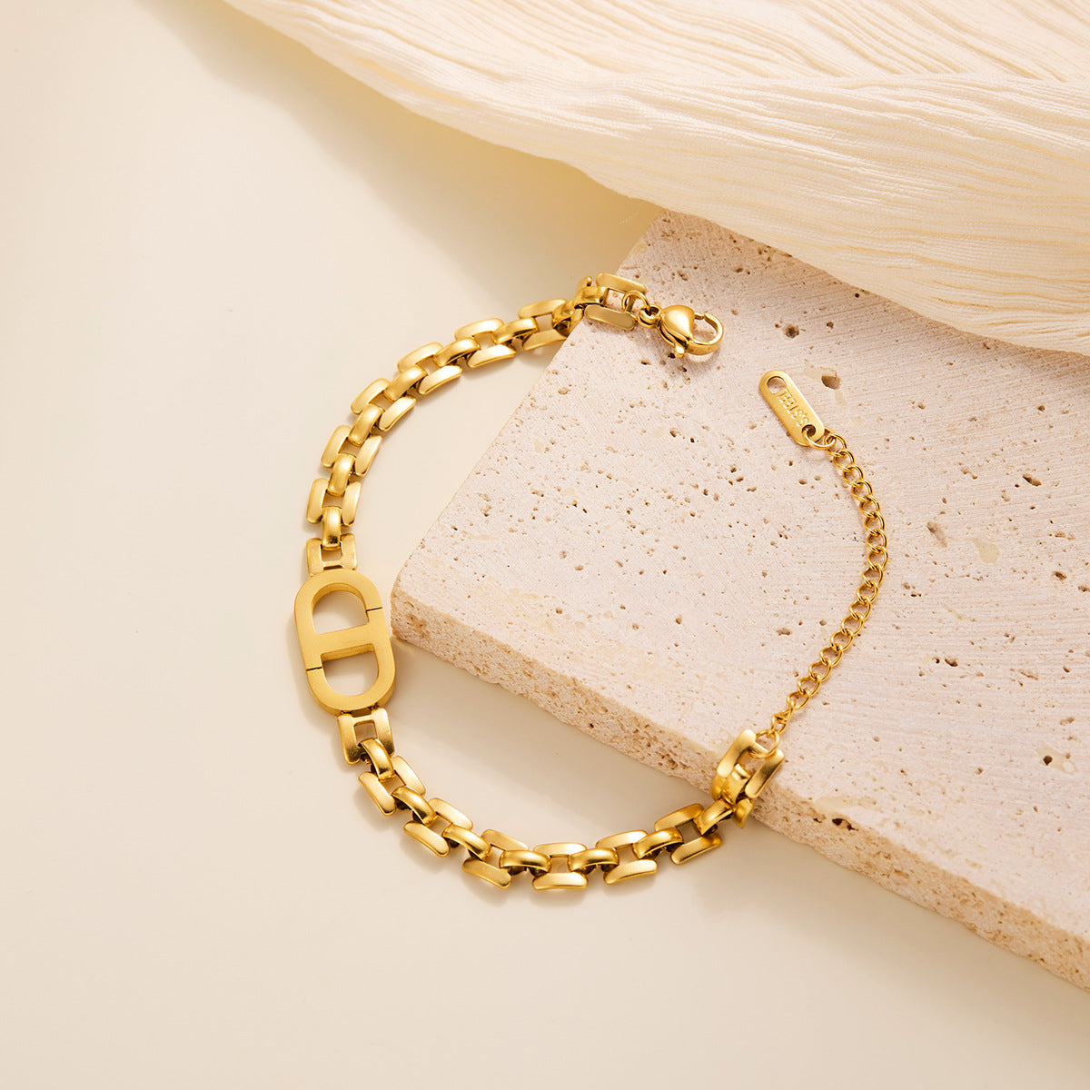 Retro Letter Stainless Steel Pendant Necklace