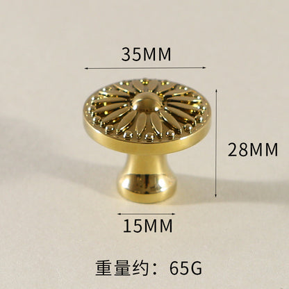 Electroplated round brass handle