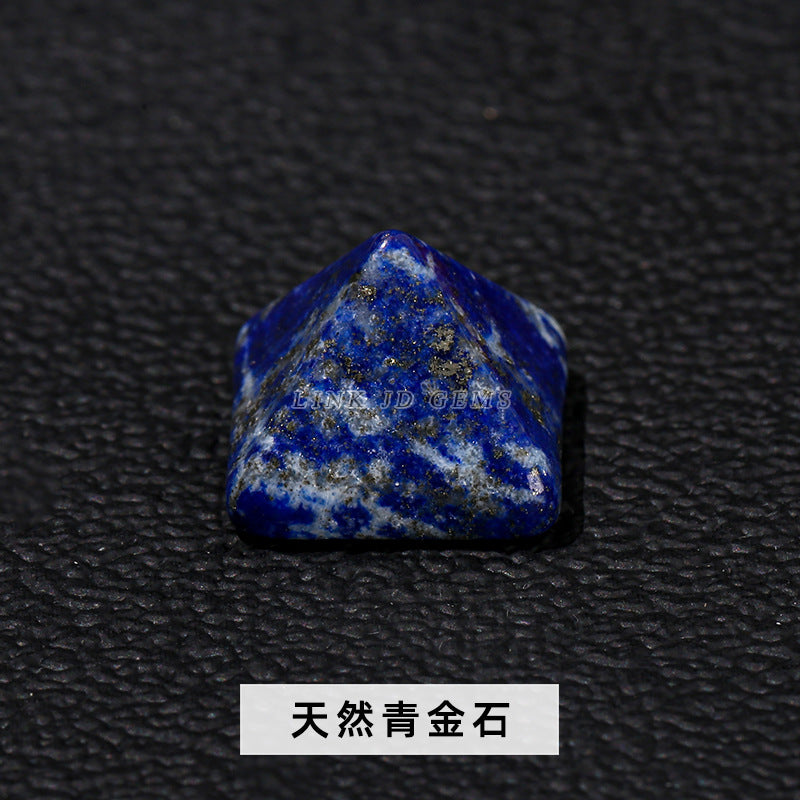 Crystal pyramid ring surface agate jade ring surface