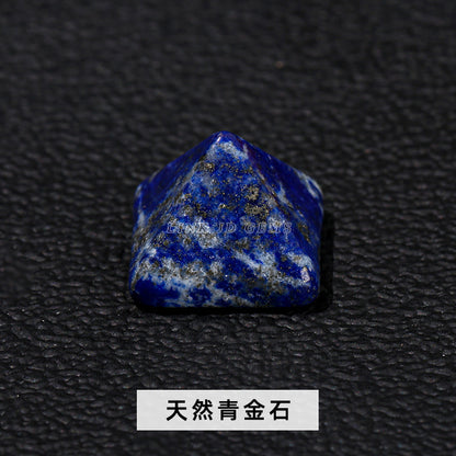 Crystal pyramid ring surface agate jade ring surface